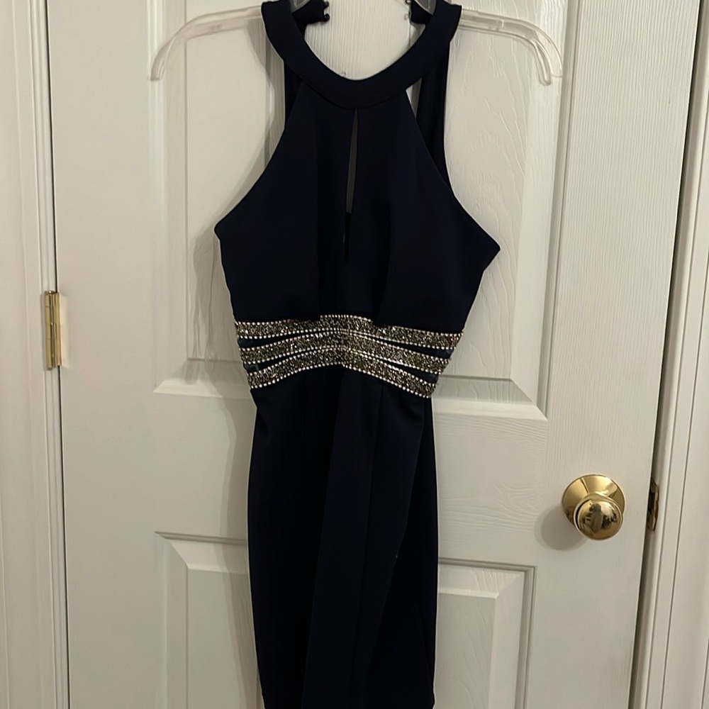Navy blue mini dress